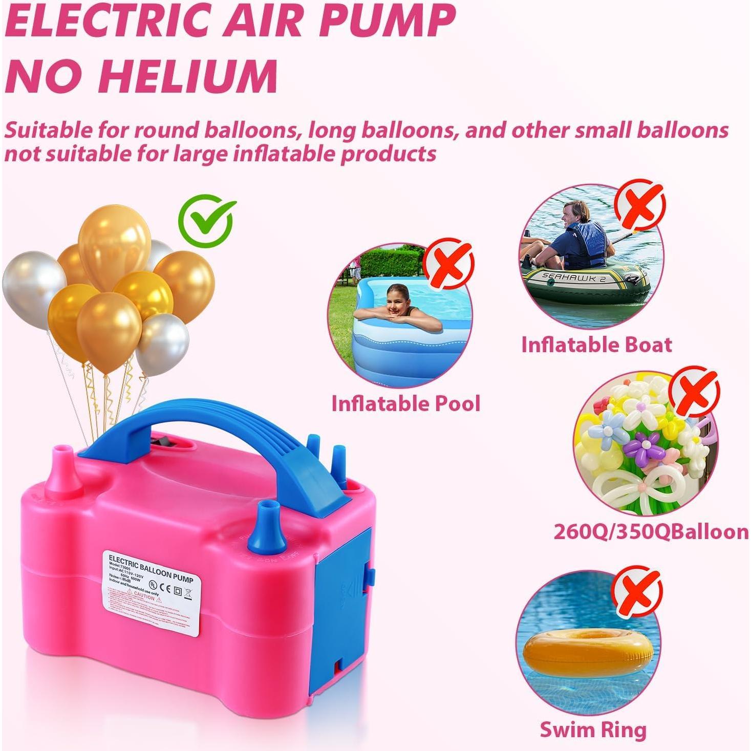 Bomba de globo eléctrica Party Zealot con 135 clips y boquillas