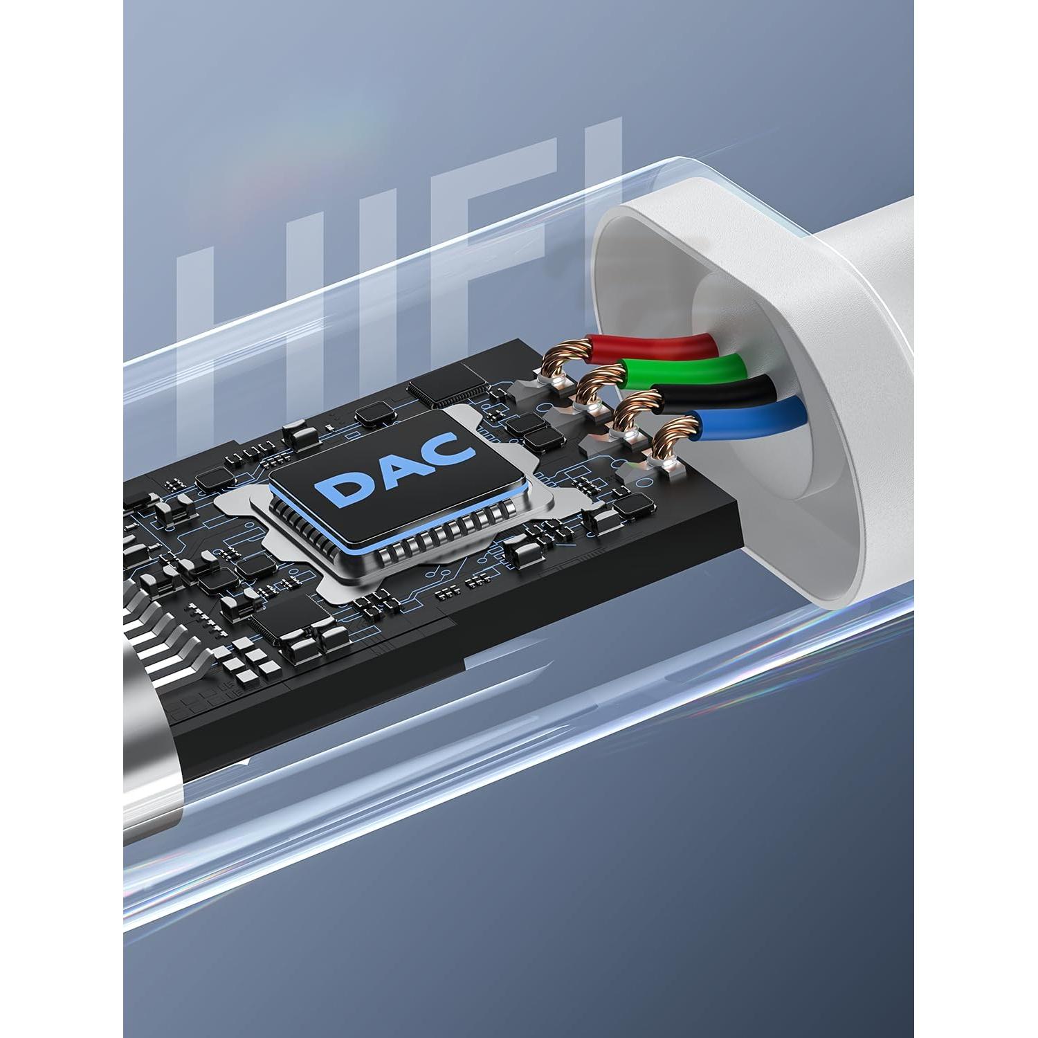 Adaptador de Auriculares USB-C a 3.5mm - Paquete de 2 - Phoie