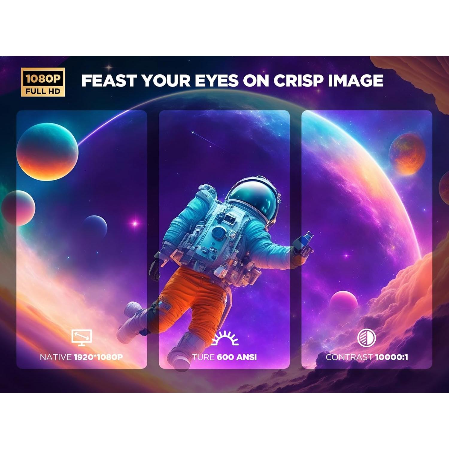 Proyector Inteligente DBPOWER G01 1080p WiFi Bluetooth Dolby