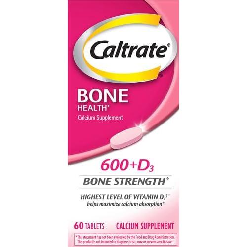 Caltrate 600 Plus D3 Suplemento de Calcio y Vitamina D - 60 Tabletas