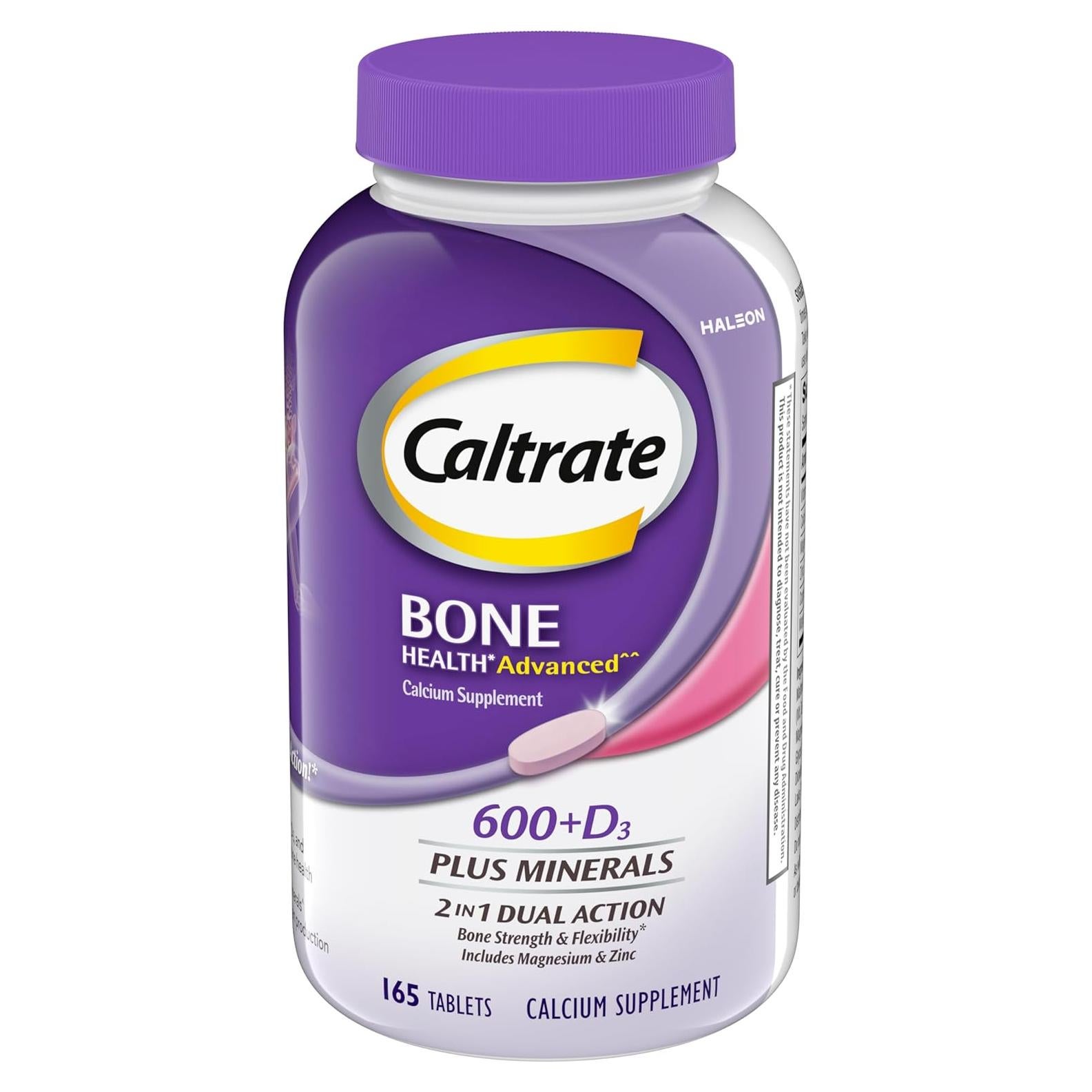 Caltrate 600 Plus D3 Minerales Suplemento Calcio 165 Tabletas