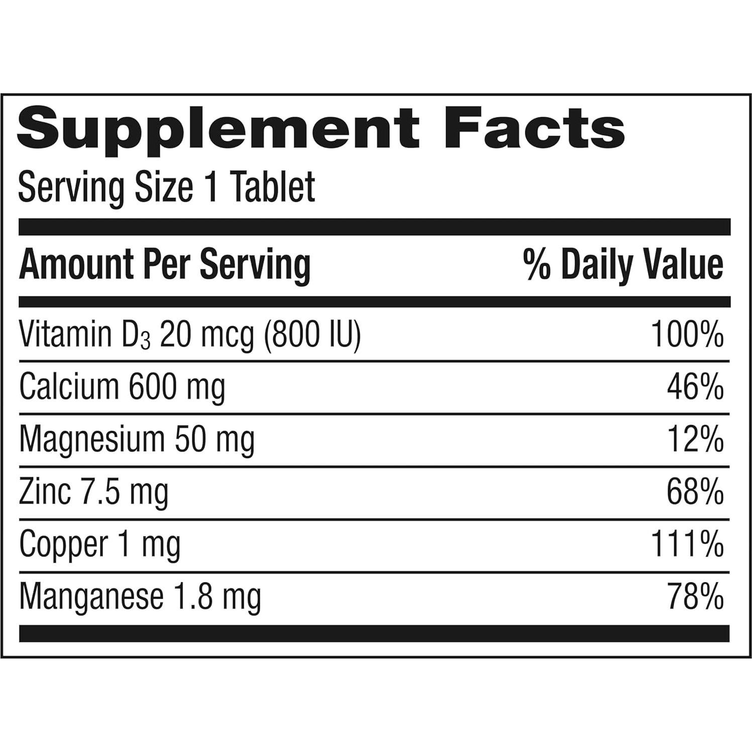 Caltrate 600 Plus D3 Minerales Suplemento Calcio 165 Tabletas