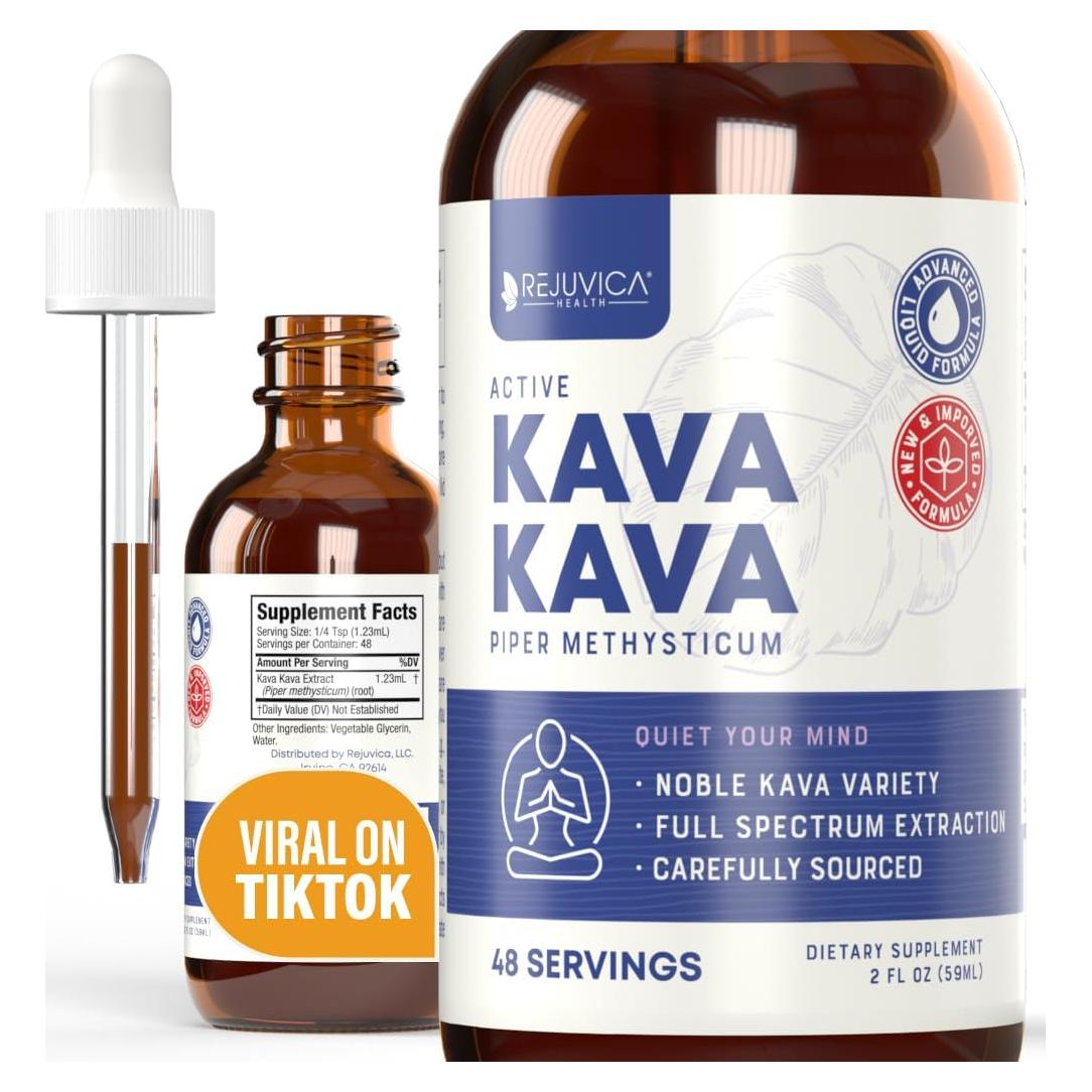 Suplemento Líquido de Kava Kava Rejuvica 60 ml - Relajación Natural