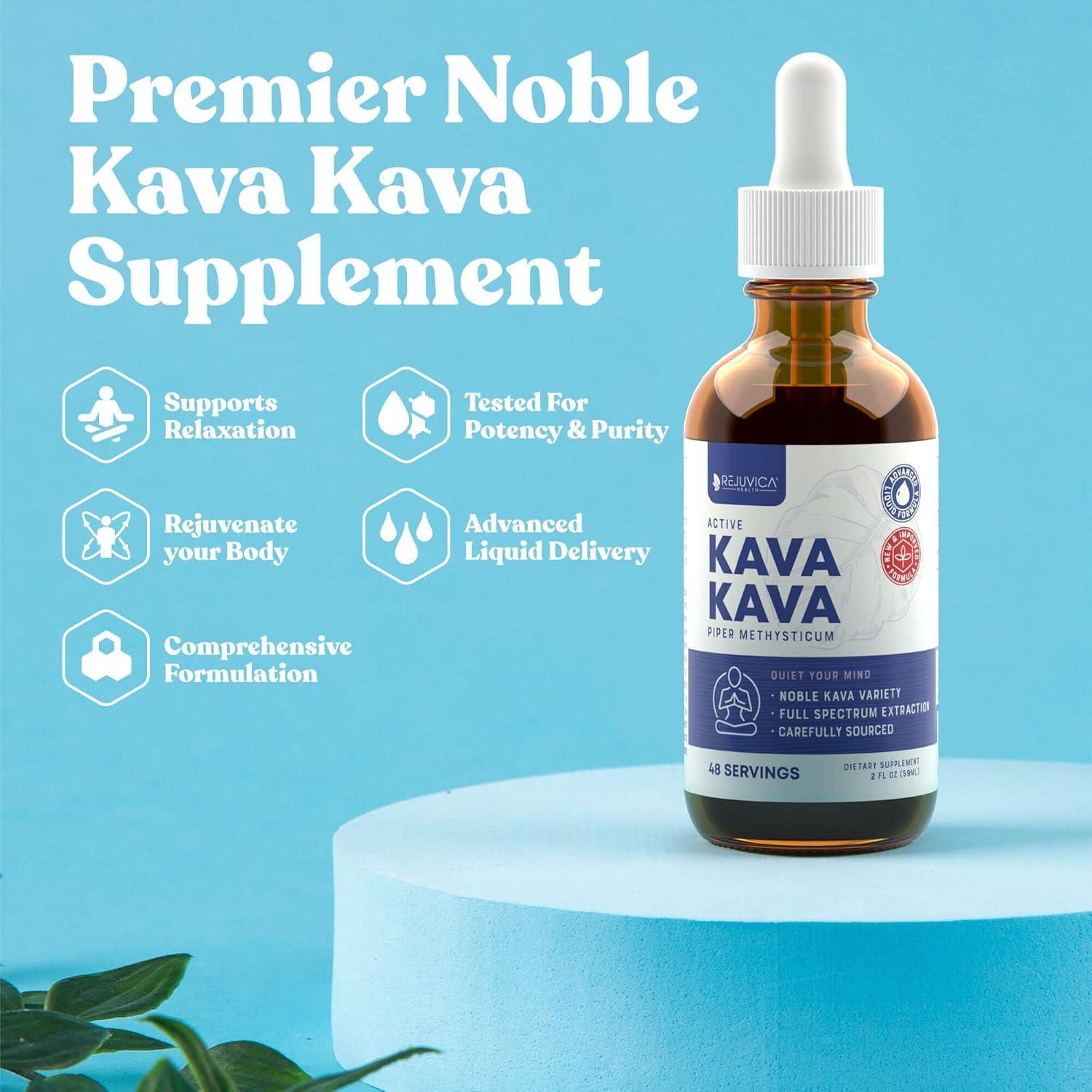 Suplemento Líquido de Kava Kava Rejuvica 60 ml - Relajación Natural