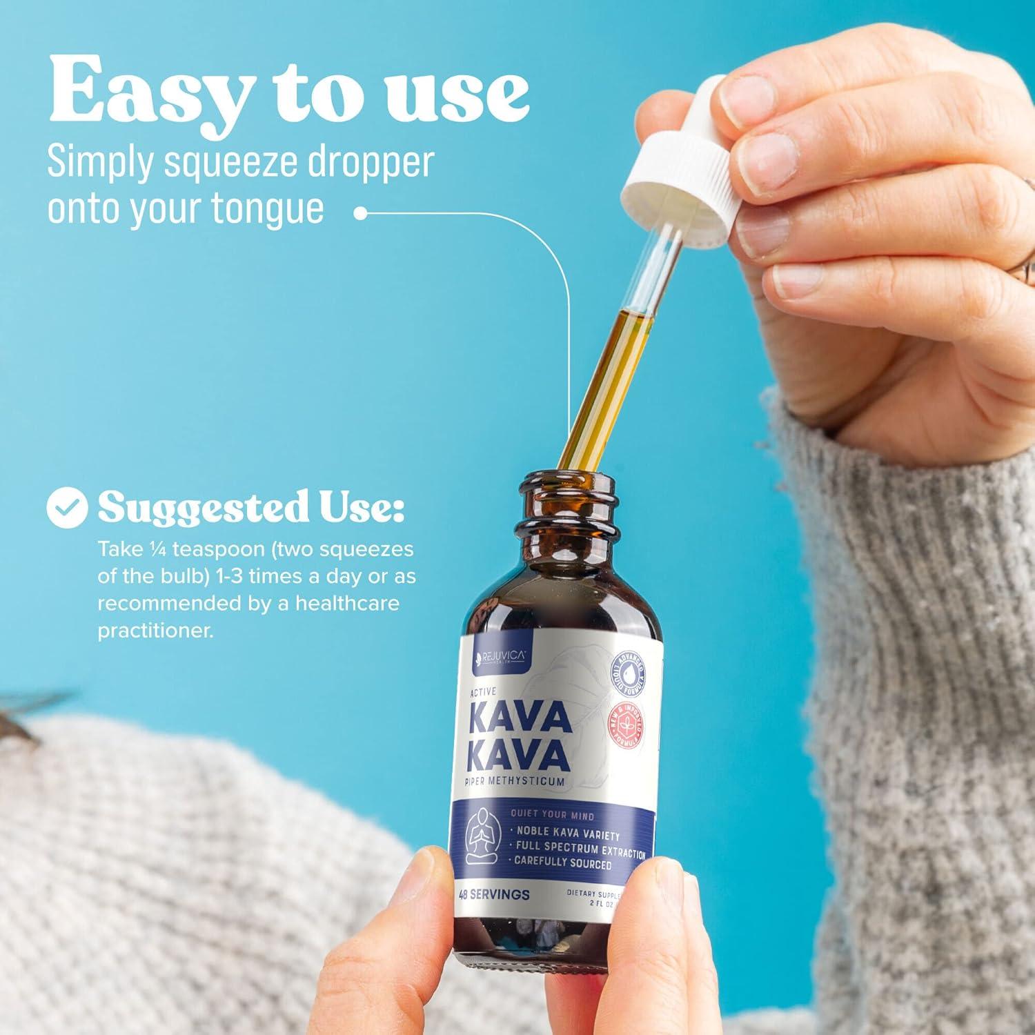 Suplemento Líquido de Kava Kava Rejuvica 60 ml - Relajación Natural