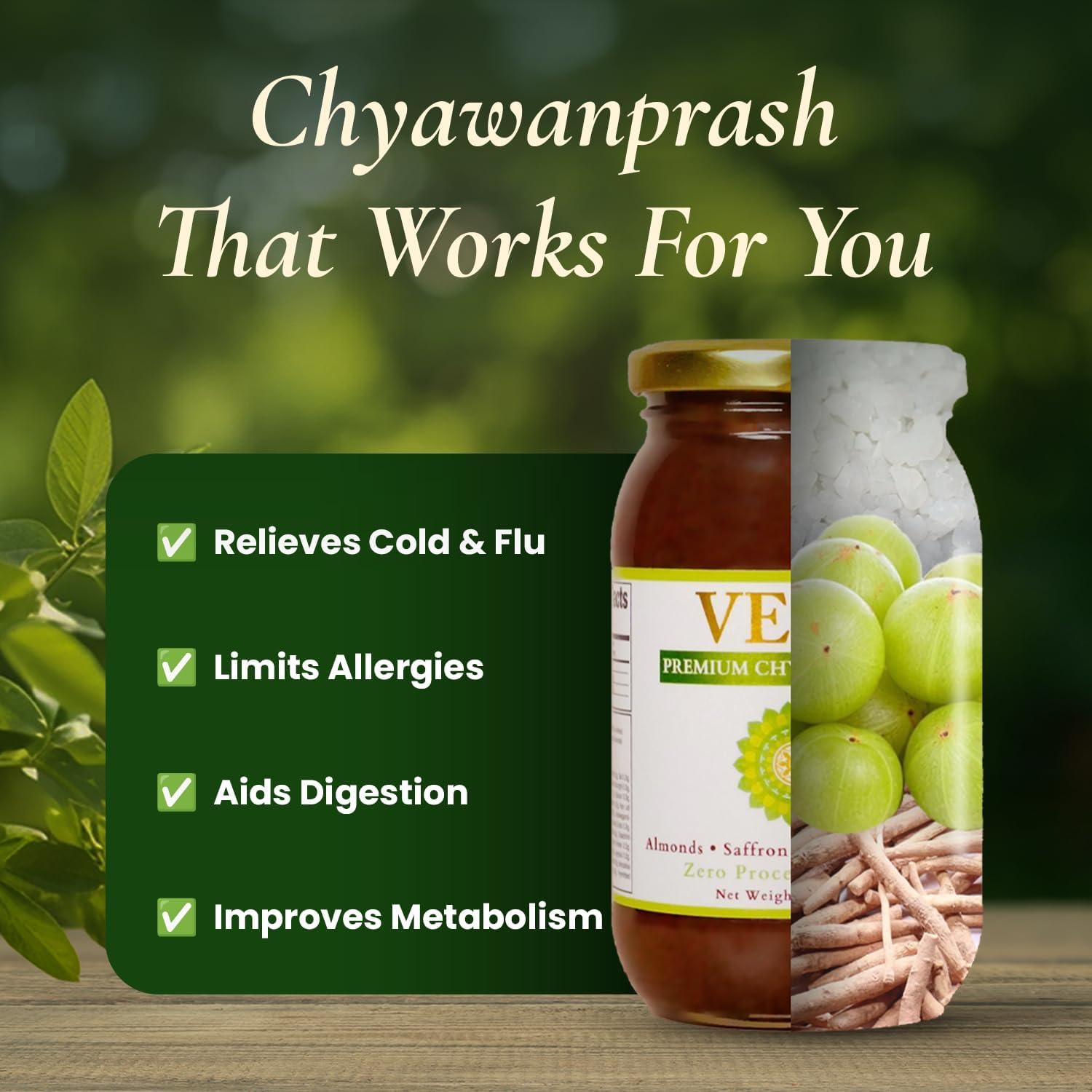 Chyawanprash VEDA Sin Azúcar 473 g - Mermelada Herbal Ayurvédica