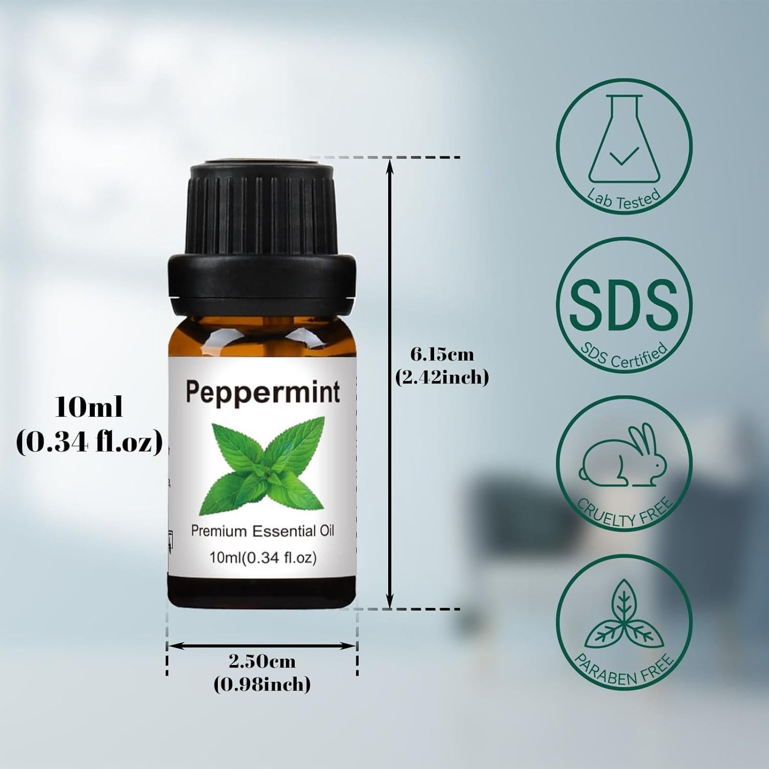 Juego de 8 Aceites Esenciales Puros BISIRBAT 10ml para Difusor