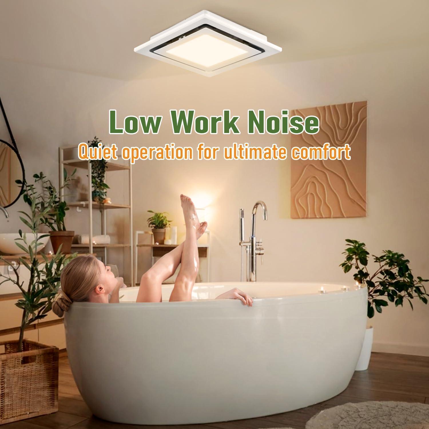 Ventilador Extractor de Baño Kirumie 30 cm con Luz LED 20W