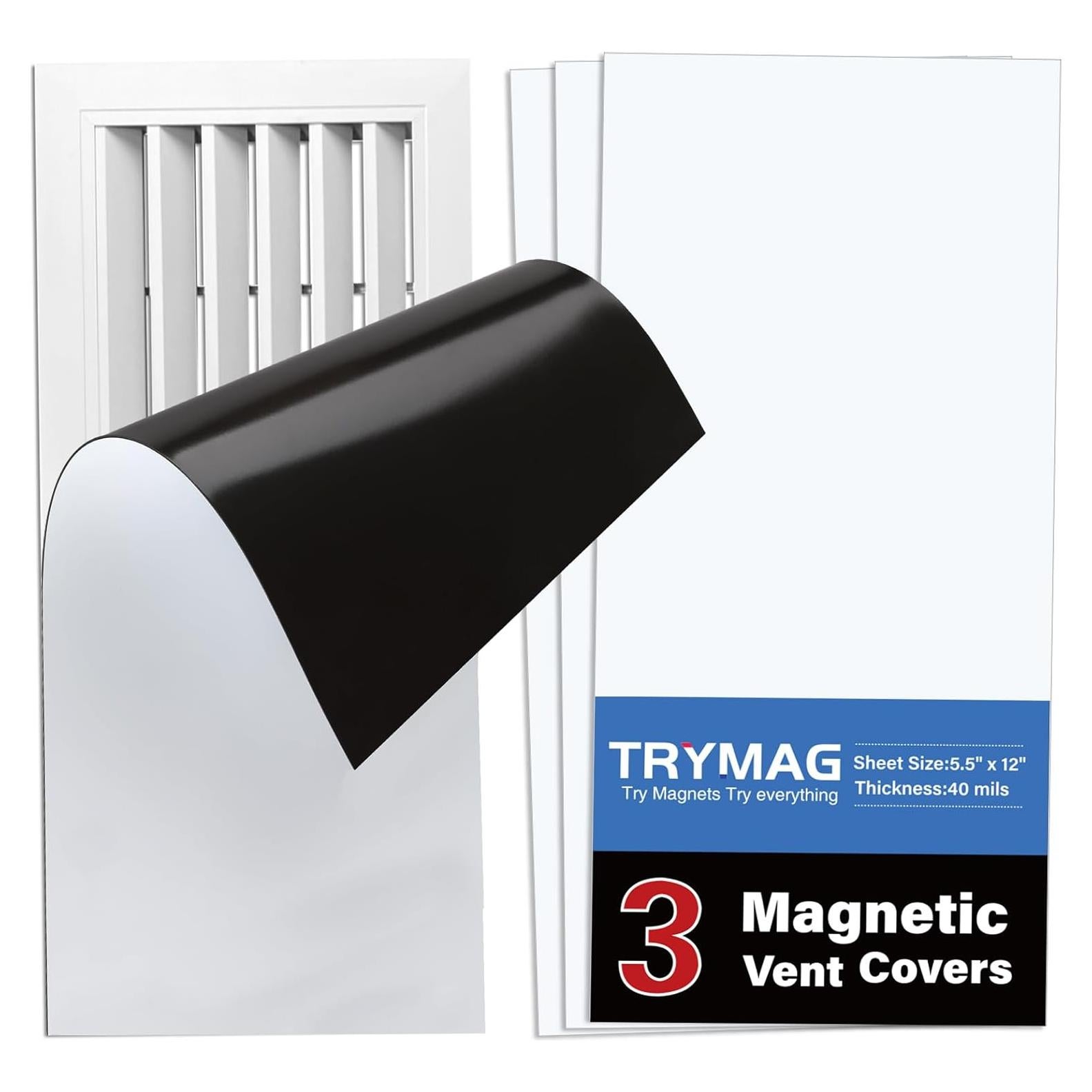 Cubiertas Magnéticas TRYMAG 5.5x30.5 cm, Paquete de 3