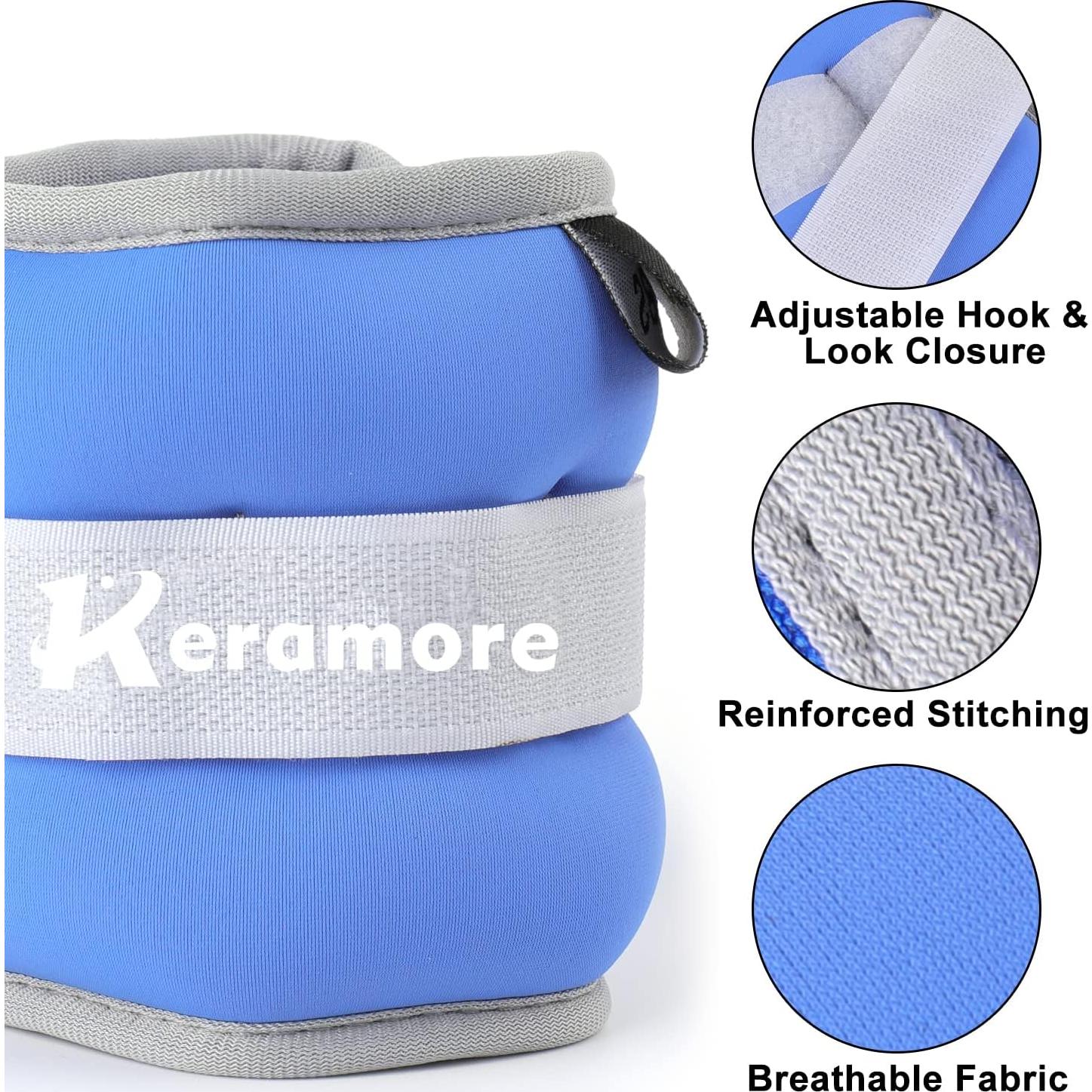 Pesas de Tobillo y Muñeca Keramore 4.5 kg (Par) Ajustables