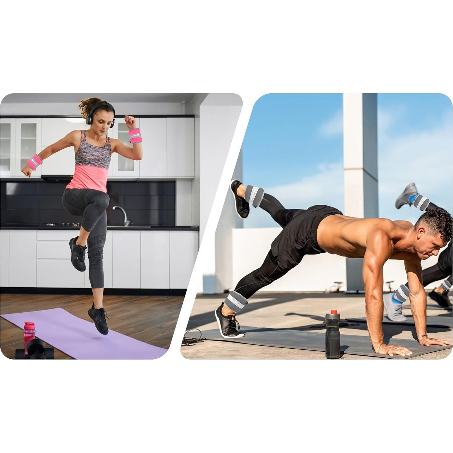 Pesas de Tobillo y Muñeca Keramore 4.5 kg (Par) Ajustables