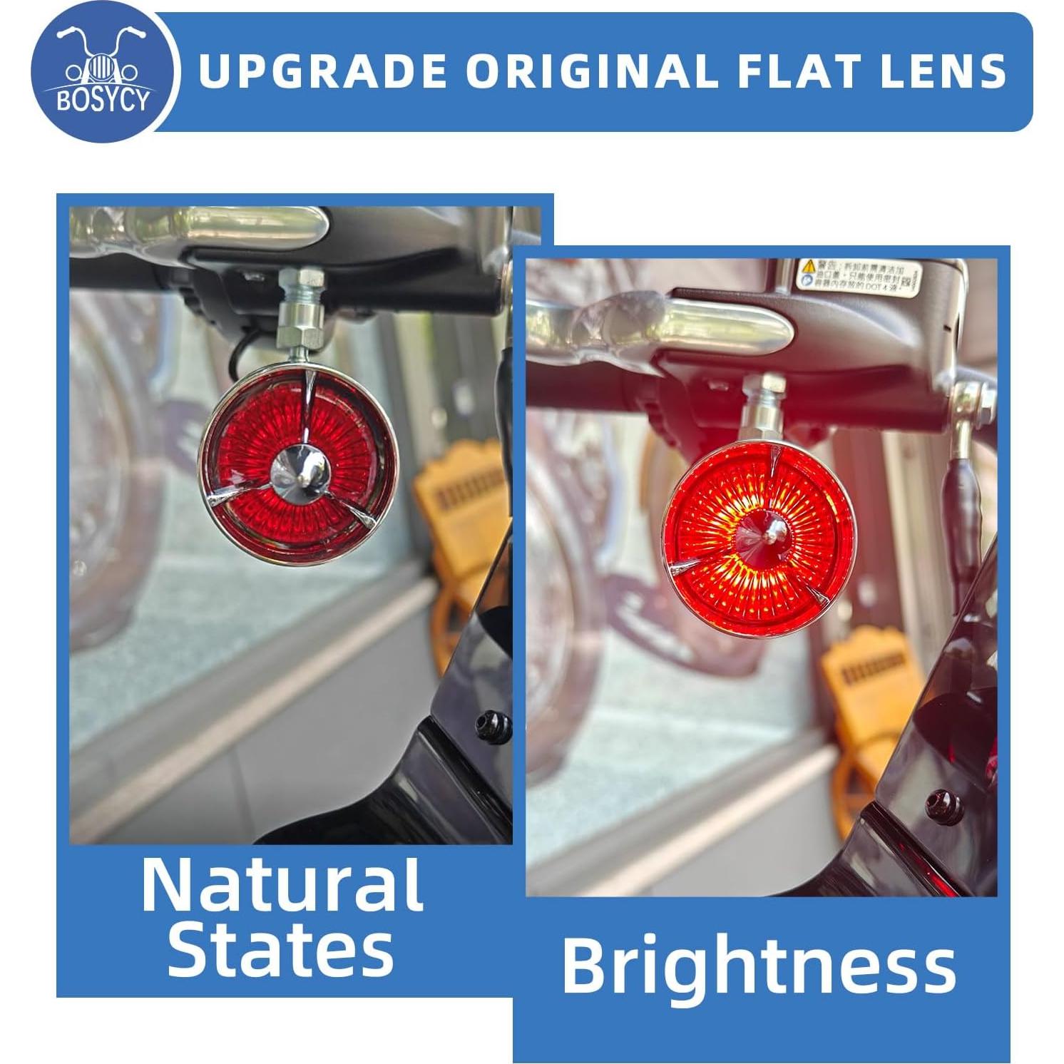 Tapa de Lentes de Giro para Motocicleta BOSYCY Rojas 2 Piezas