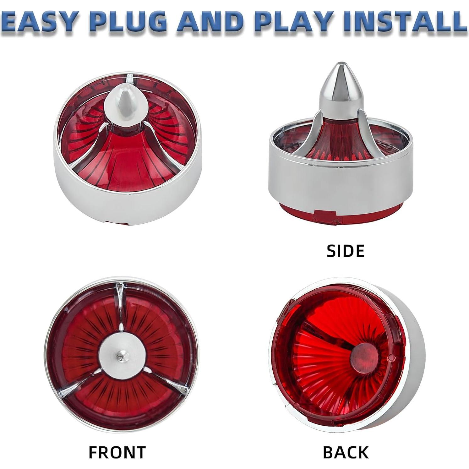 Tapa de Lentes de Giro para Motocicleta BOSYCY Rojas 2 Piezas