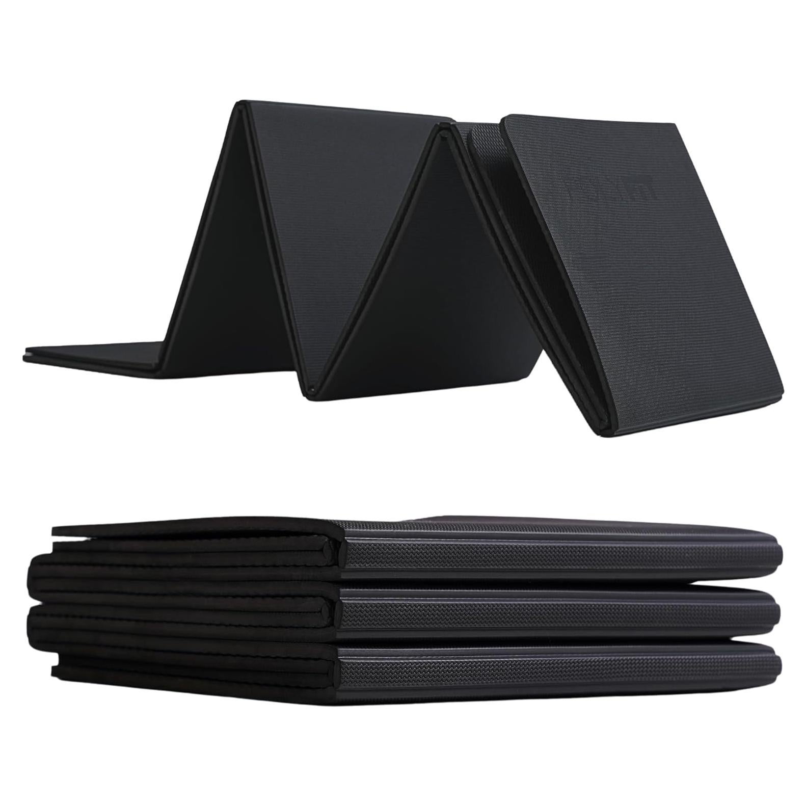 Colchoneta de Yoga Plegable Polyfit 7mm Negra - Ligera y Antideslizante