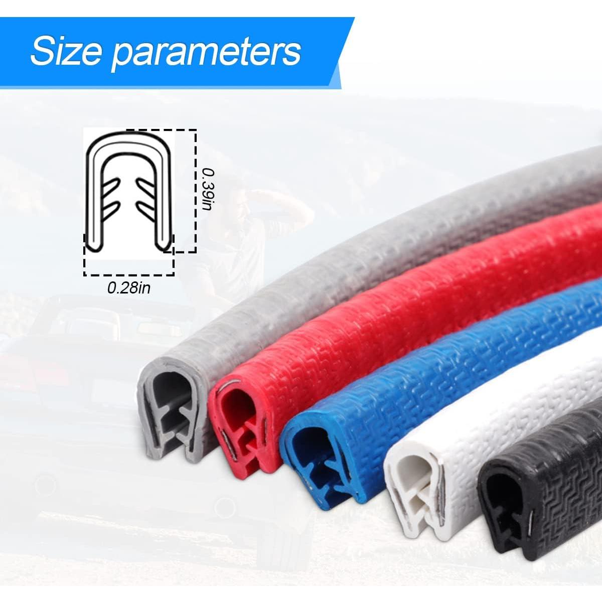 Protector de Bordes de Puertas de Coche BLAU GRUN 3.05m Negro