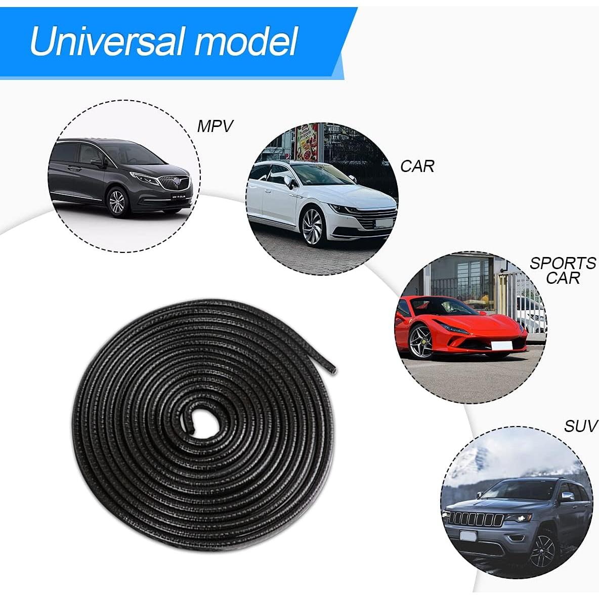 Protector de Bordes de Puertas de Coche BLAU GRUN 3.05m Negro