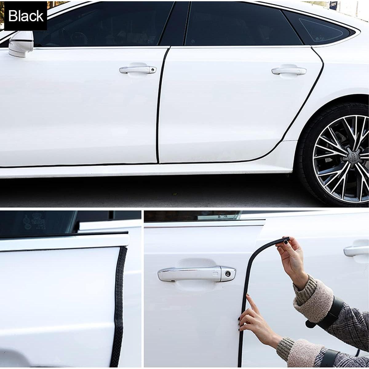 Protector de Bordes de Puertas de Coche BLAU GRUN 3.05m Negro