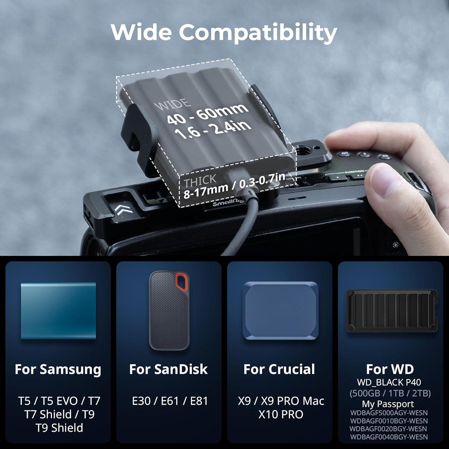 Soporte Universal para SSD SmallRig 5397 - Instalación Fácil