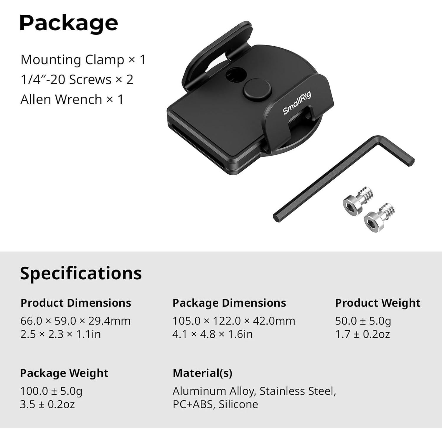 Soporte Universal para SSD SmallRig 5397 - Instalación Fácil