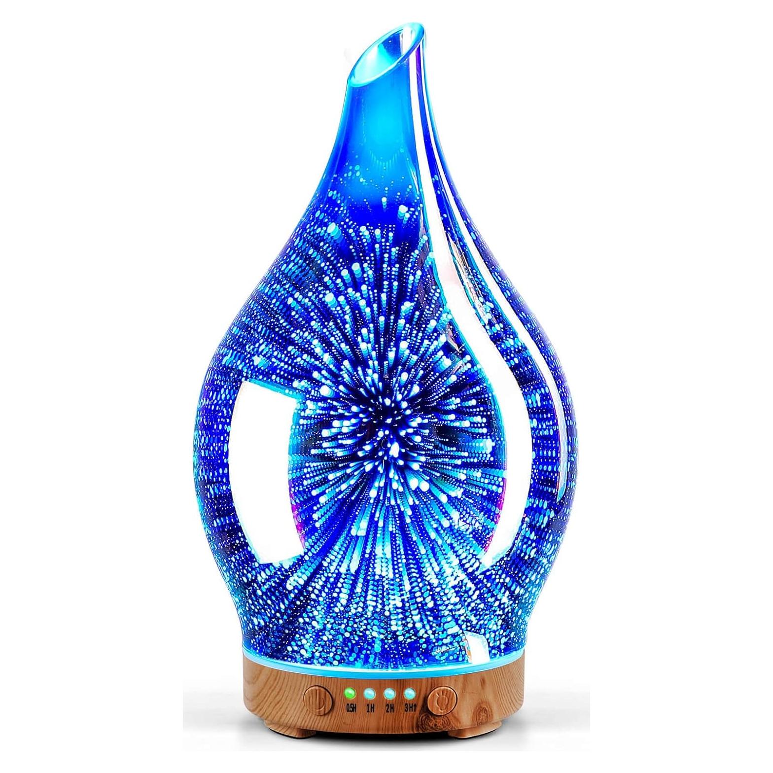 Difusor de Aceite Esencial Porseme 150ml 3D Vidrio Aromaterapia