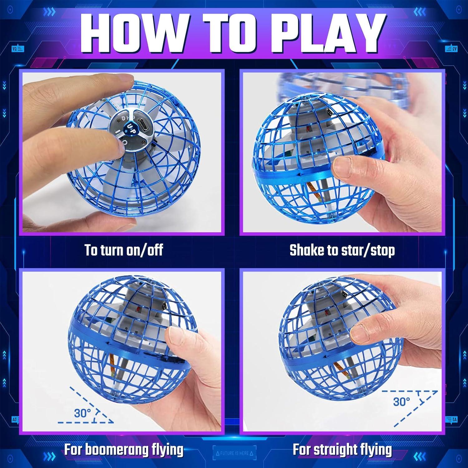 Bola Voladora Sosuy Zevos Rise-Red Azul - Juguete Aéreo Interactivo