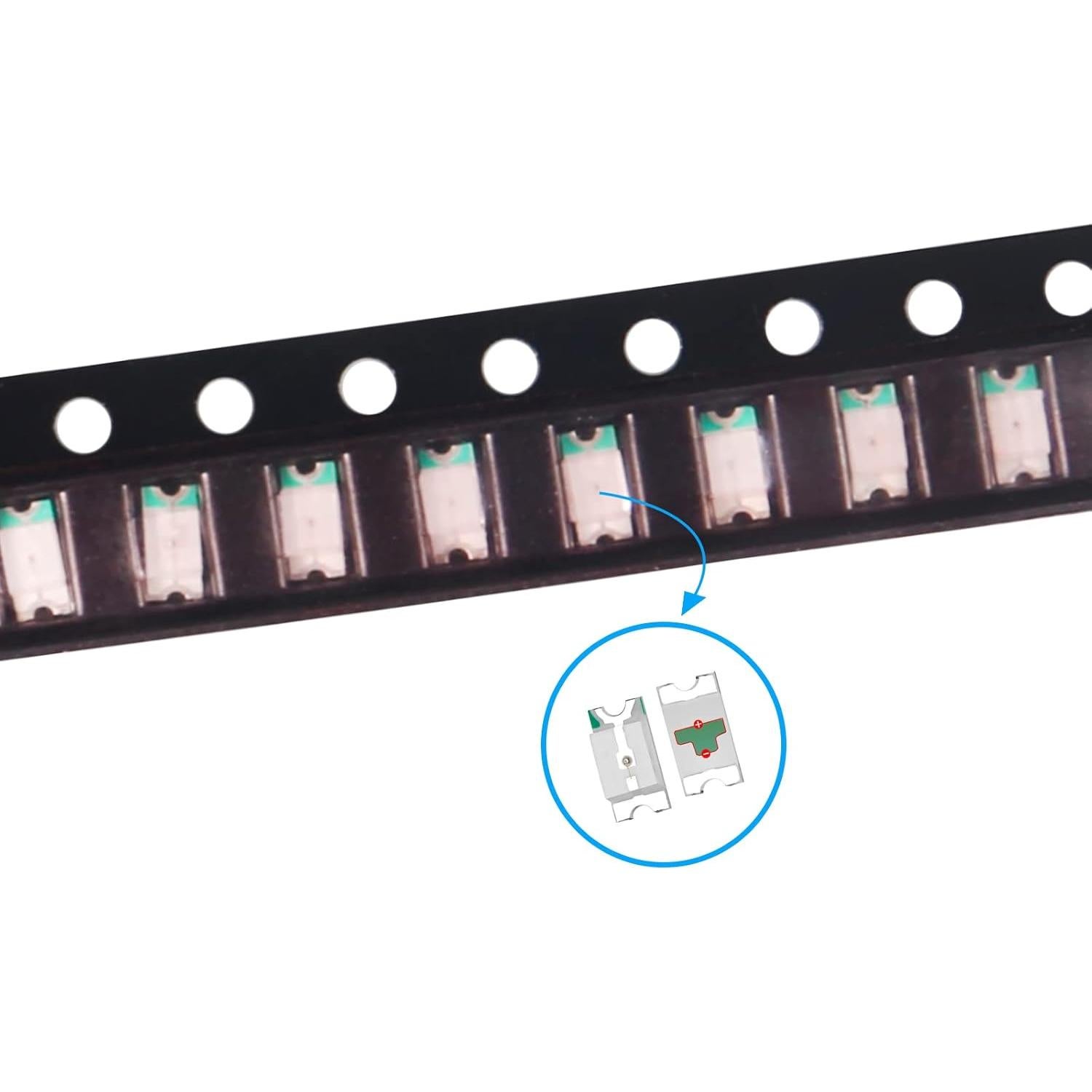 Kit de 200 Luces LED Diodo SMD 1206 Coliao 5 Colores