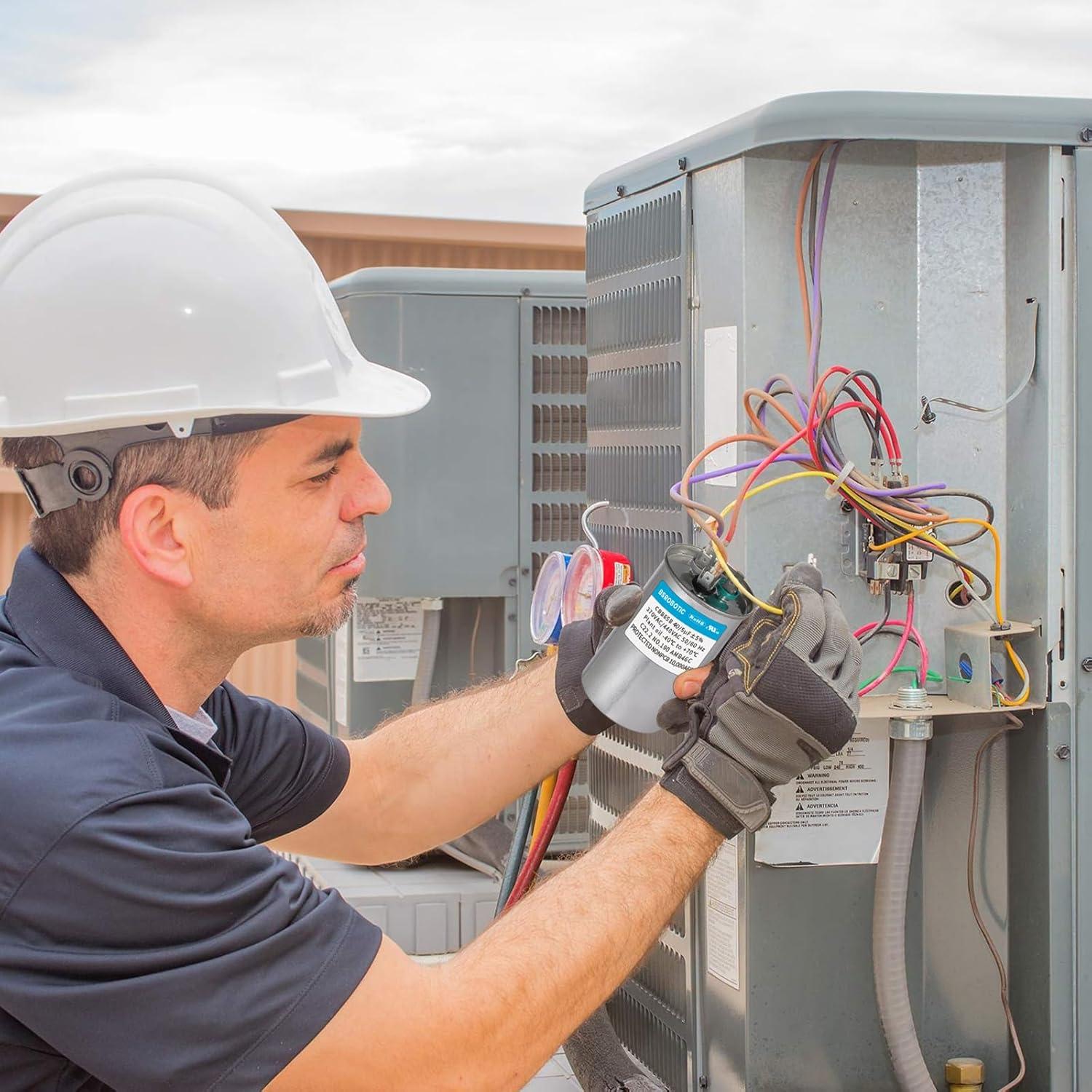 Capacitor AC CBB65B 40+5 uF 370/440V Doble Función