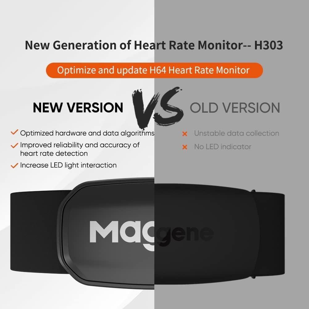 Monitor de Frecuencia Cardíaca Magene H303, ANT+/Bluetooth