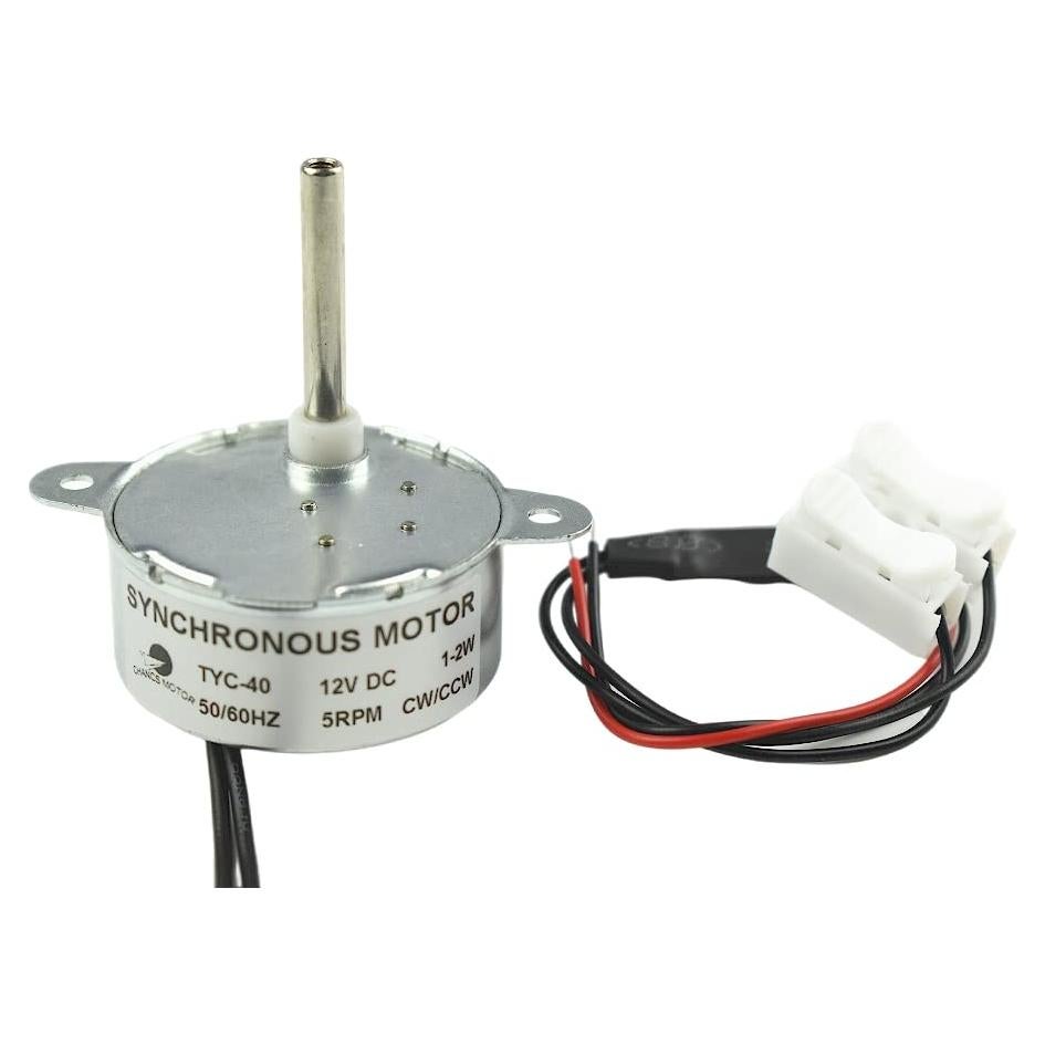 Motor Síncrono CHANCS TYC-40 DC 12V 5RPM Eje 33mm