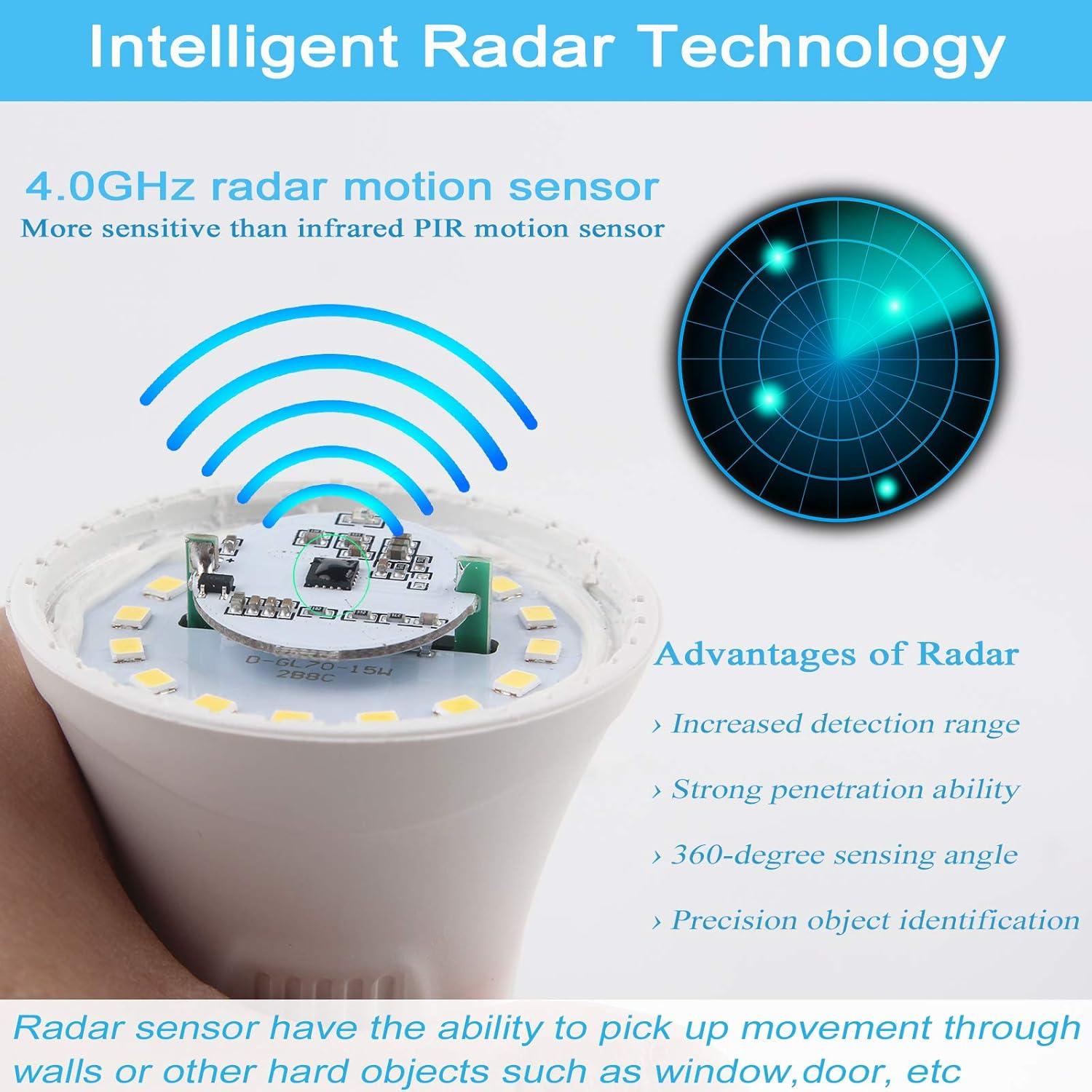 Bombillas LED con Sensor de Movimiento Greenic 15W 1500LM 3000K