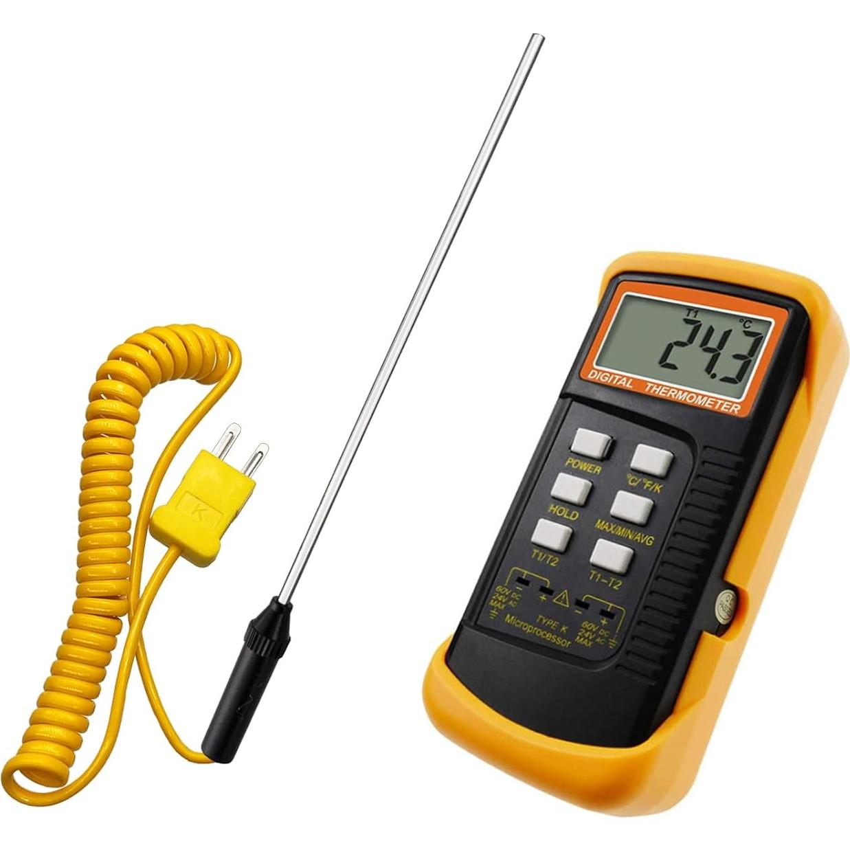 Sonda de Termopar Tipo K Xnrtop TP10 Acero Inoxidable -50 a 400°C