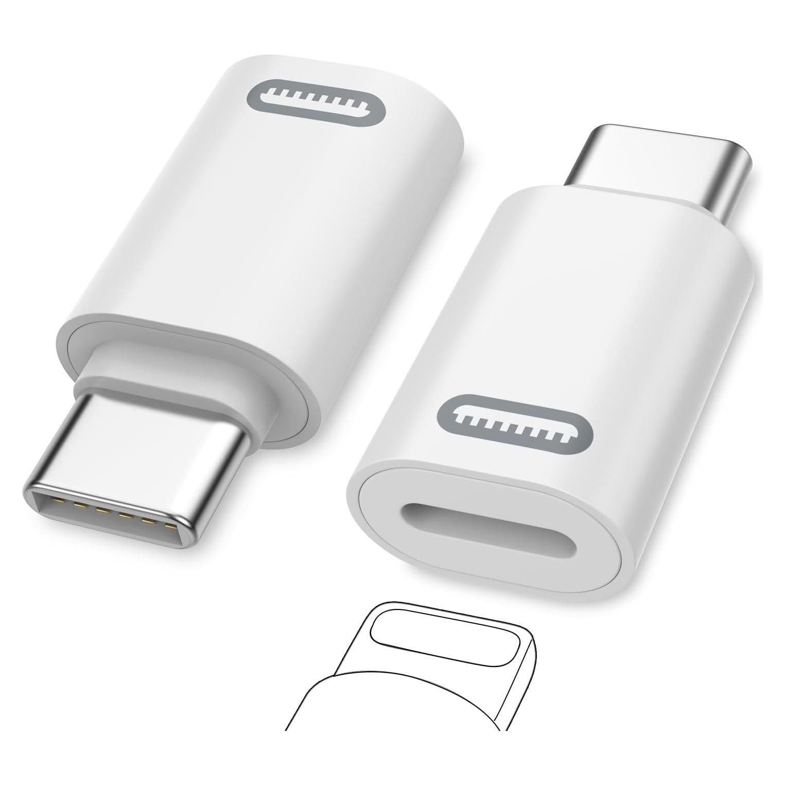Adaptador MoKo Lightning a USB-C 2Pack Carga Rápida