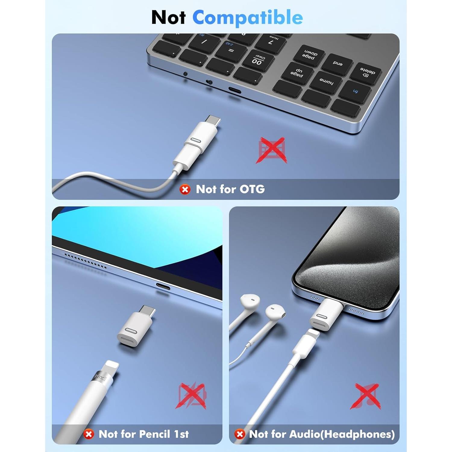 Adaptador MoKo Lightning a USB-C 2Pack Carga Rápida