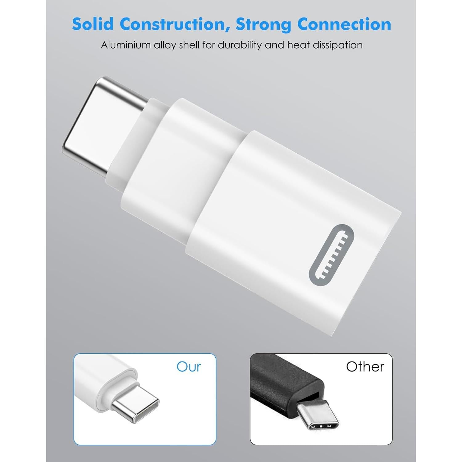 Adaptador MoKo Lightning a USB-C 2Pack Carga Rápida