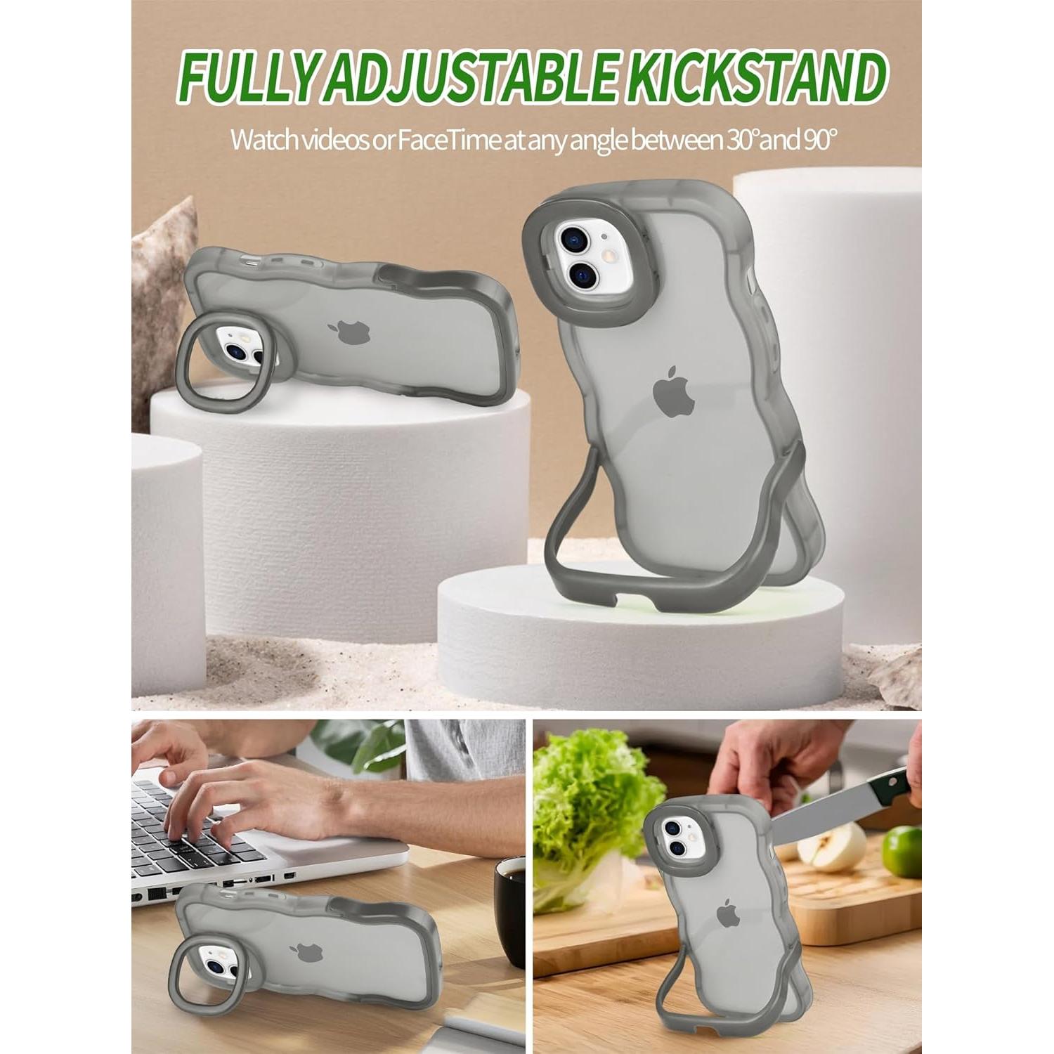 Funda protectora para iPhone 11 Kaislandy con soporte plegable