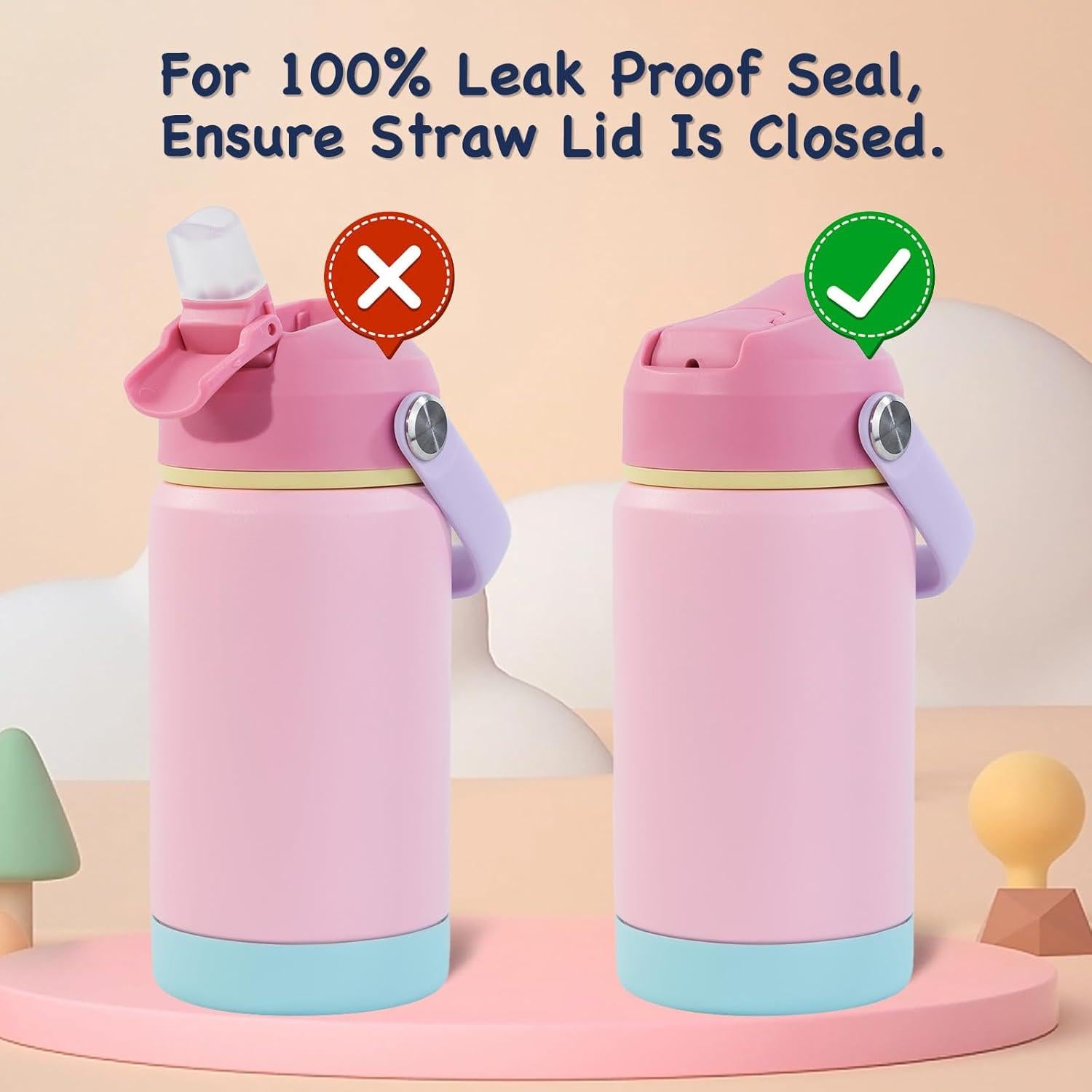 Botella de Agua Aislada Kerilyn 12oz Acero Inoxidable Azul