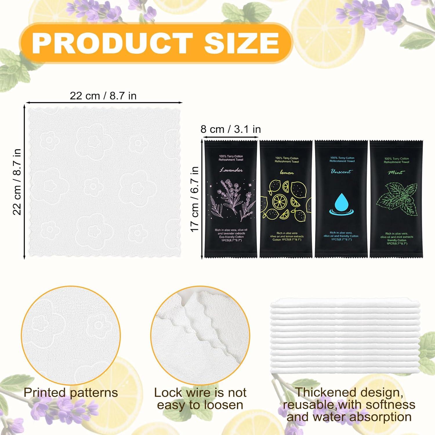 Toallas Húmedas de Algodón Twoworld - 40 Piezas Aromatizadas