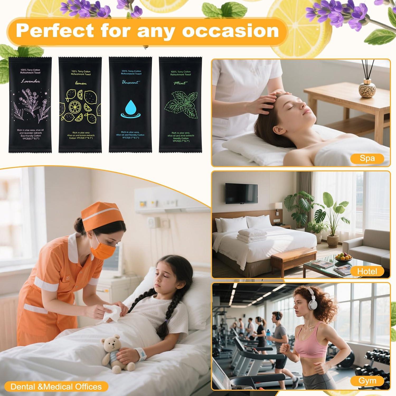 Toallas Húmedas de Algodón Twoworld - 40 Piezas Aromatizadas