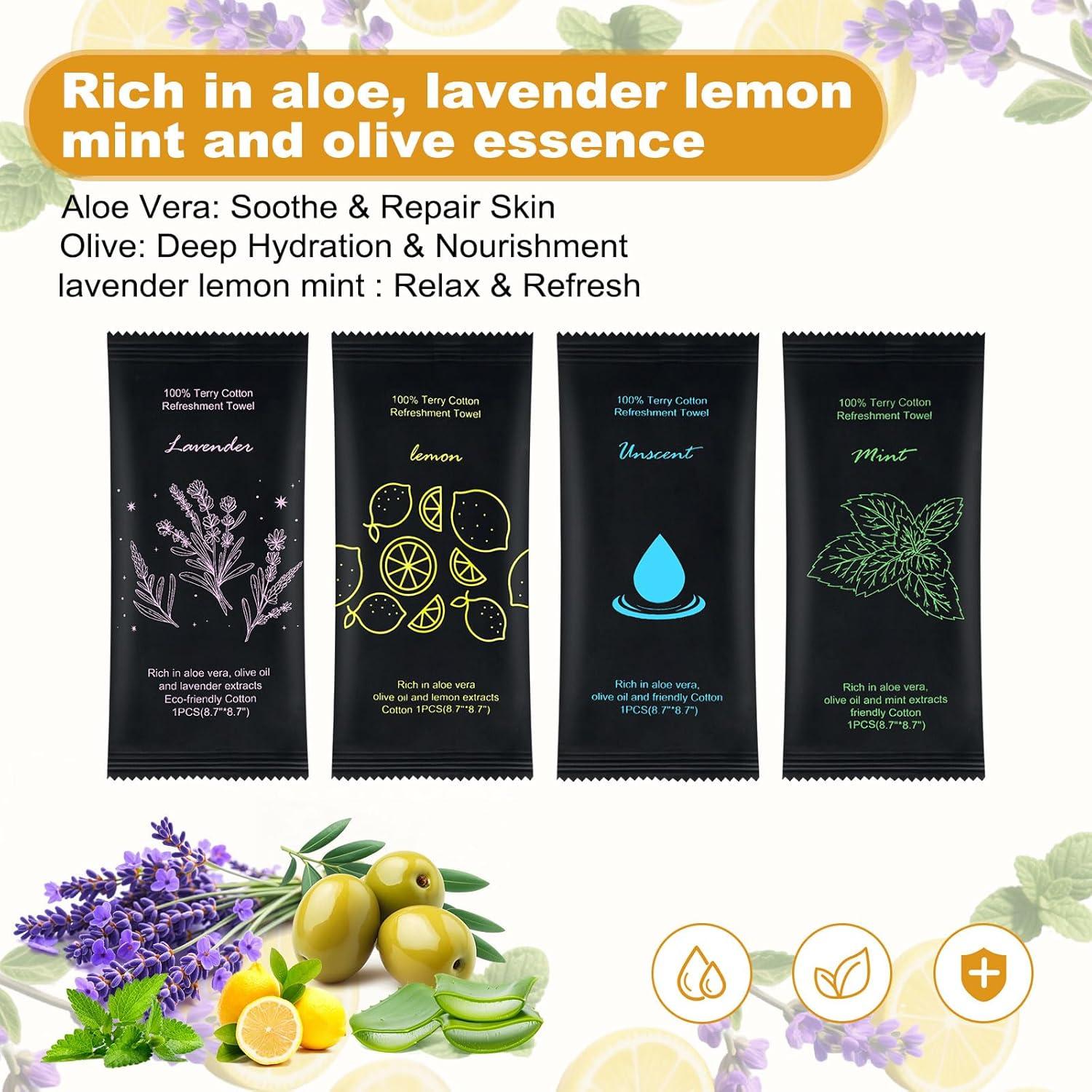 Toallas Húmedas de Algodón Twoworld - 40 Piezas Aromatizadas