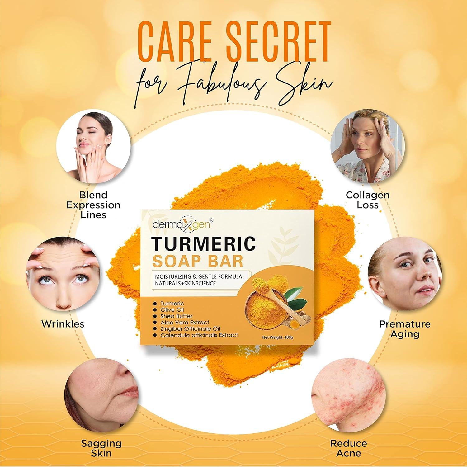 Jabón de Cúrcuma Orgánica Dermaxgen 99.22 g - Cuidado Piel