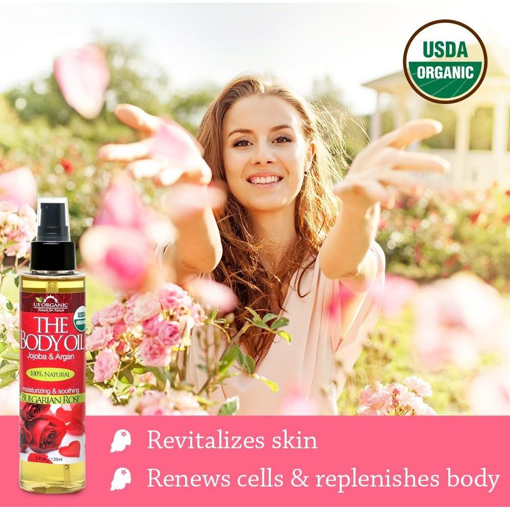 Aceite Corporal Orgánico US Organic Rosa Búlgara 170g