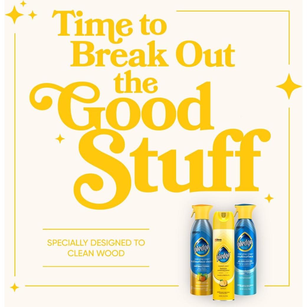 Pledge Pulidor de Madera Limón 275g Spray para Muebles