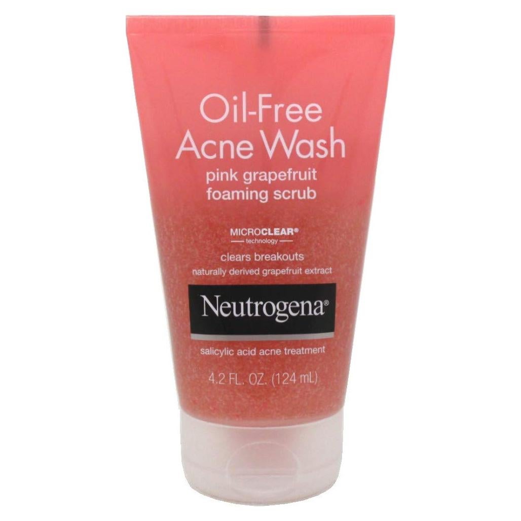 Neutrogena Acne Wash Pink Grapefruit Foaming Scrub 4.2 Ounce (124ml) (Pack of 2)