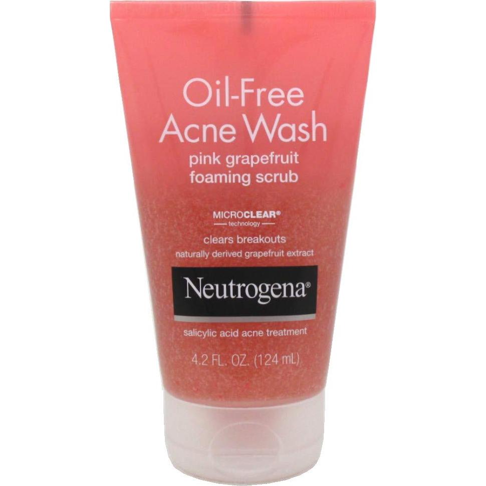 Neutrogena Acne Wash Pink Grapefruit Foaming Scrub 4.2 Ounce (124ml) (Pack of 2)