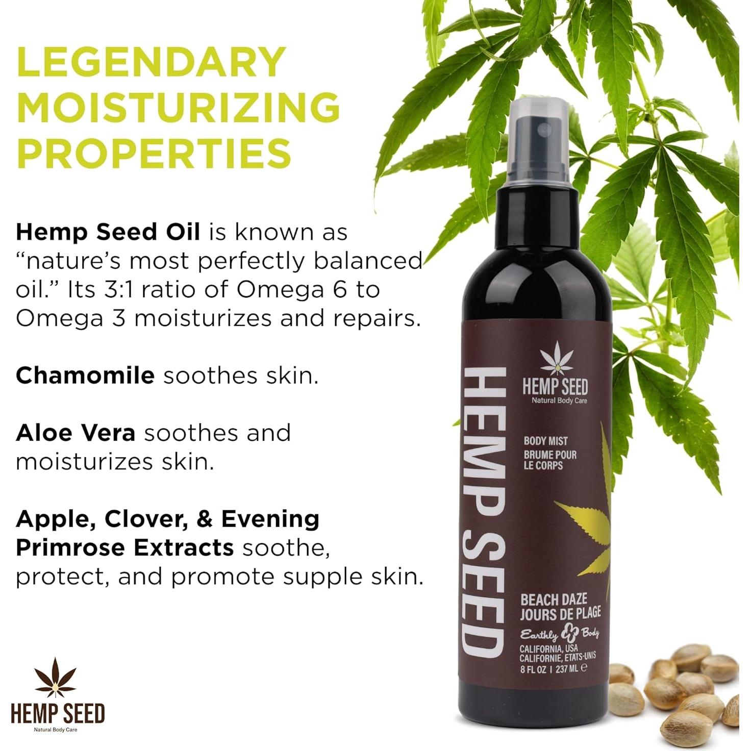 Bruma Corporal Vegana Earthly Body Semilla de Cáñamo 236 ml