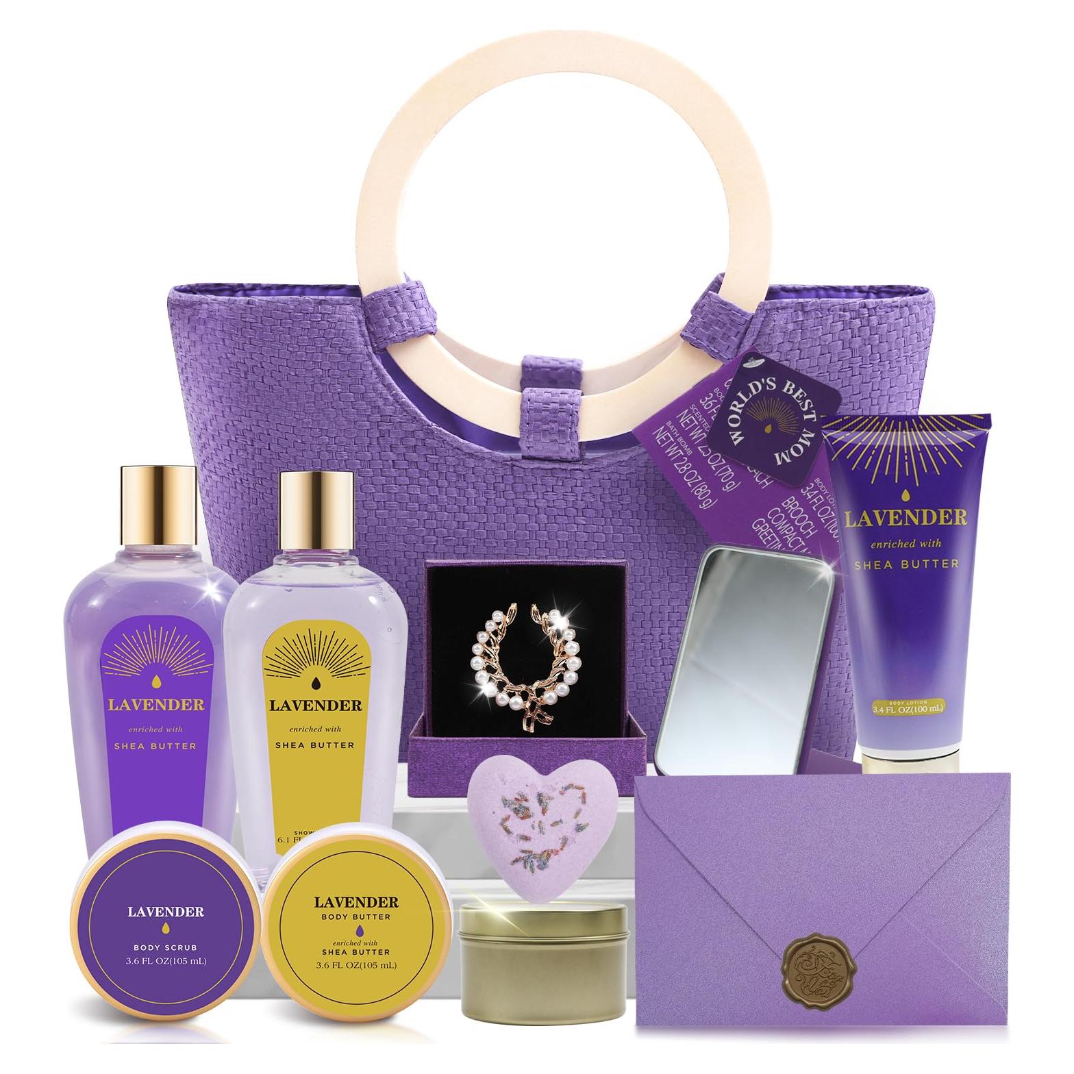 Cesta de Regalo Spa Luxetique 11 Piezas Lavanda para Mamá