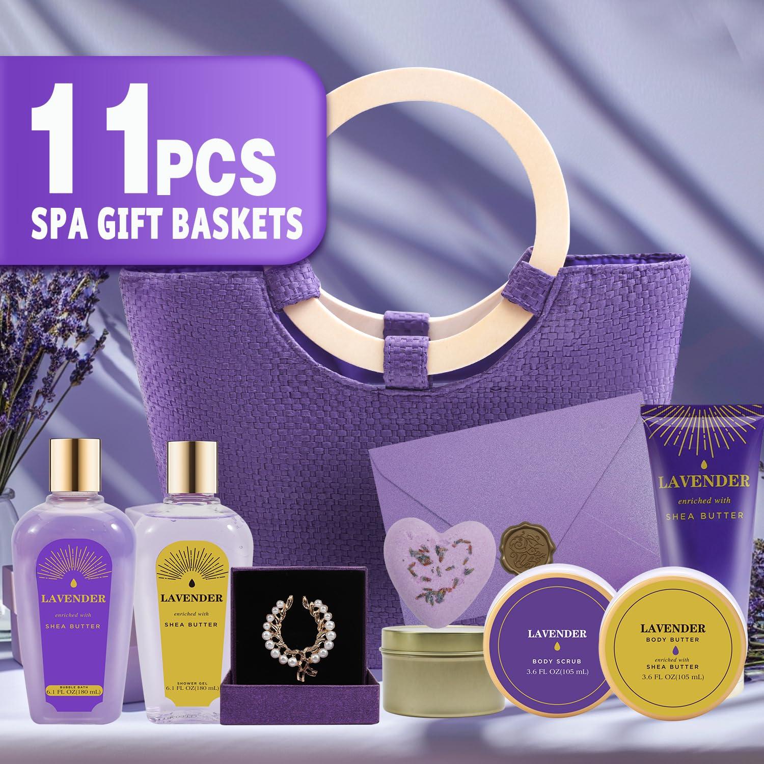 Cesta de Regalo Spa Luxetique 11 Piezas Lavanda para Mamá