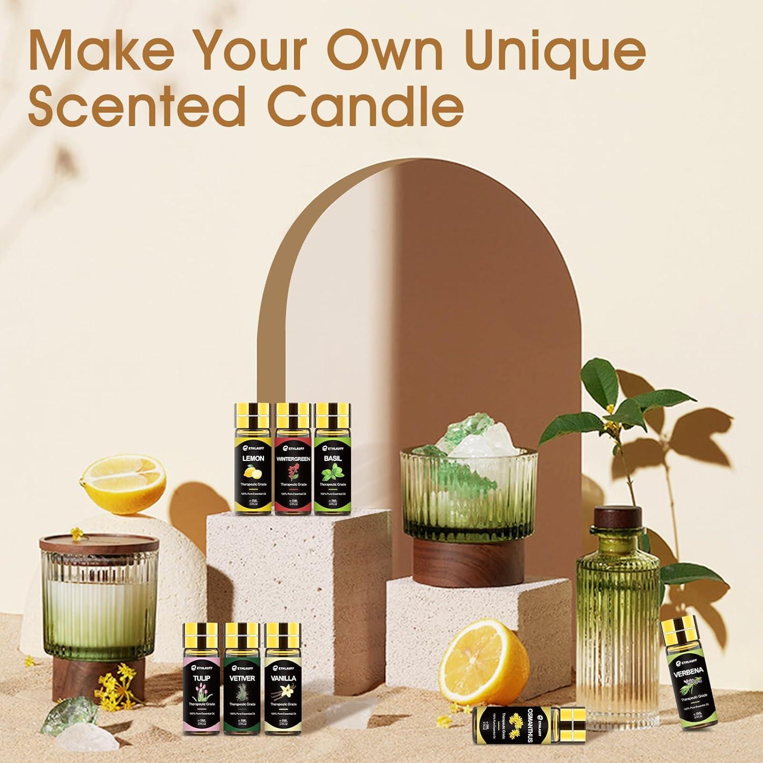 Juego de 64 Aceites Esenciales Ethlauff 4.8ml Aromaterapia