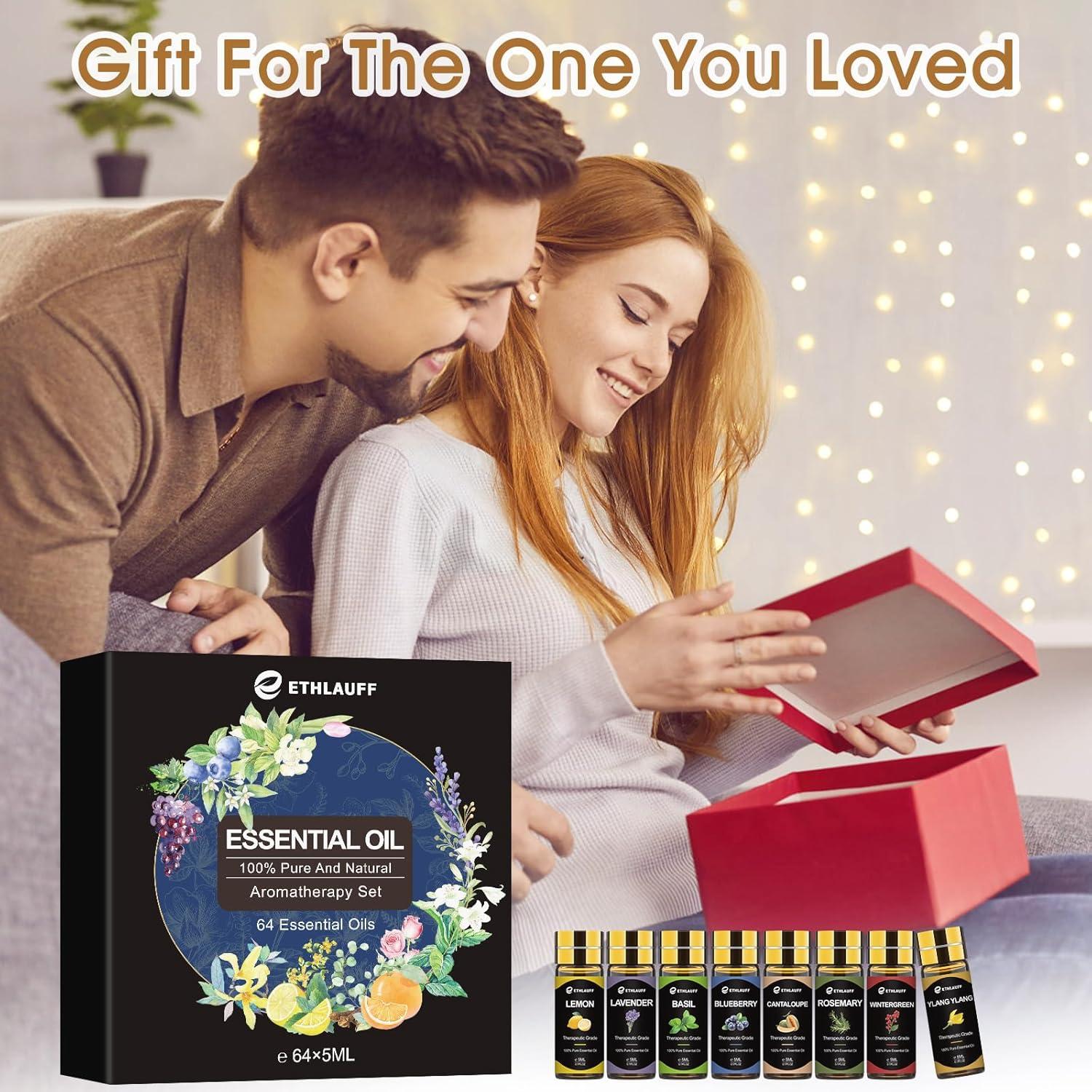 Juego de 64 Aceites Esenciales Ethlauff 4.8ml Aromaterapia