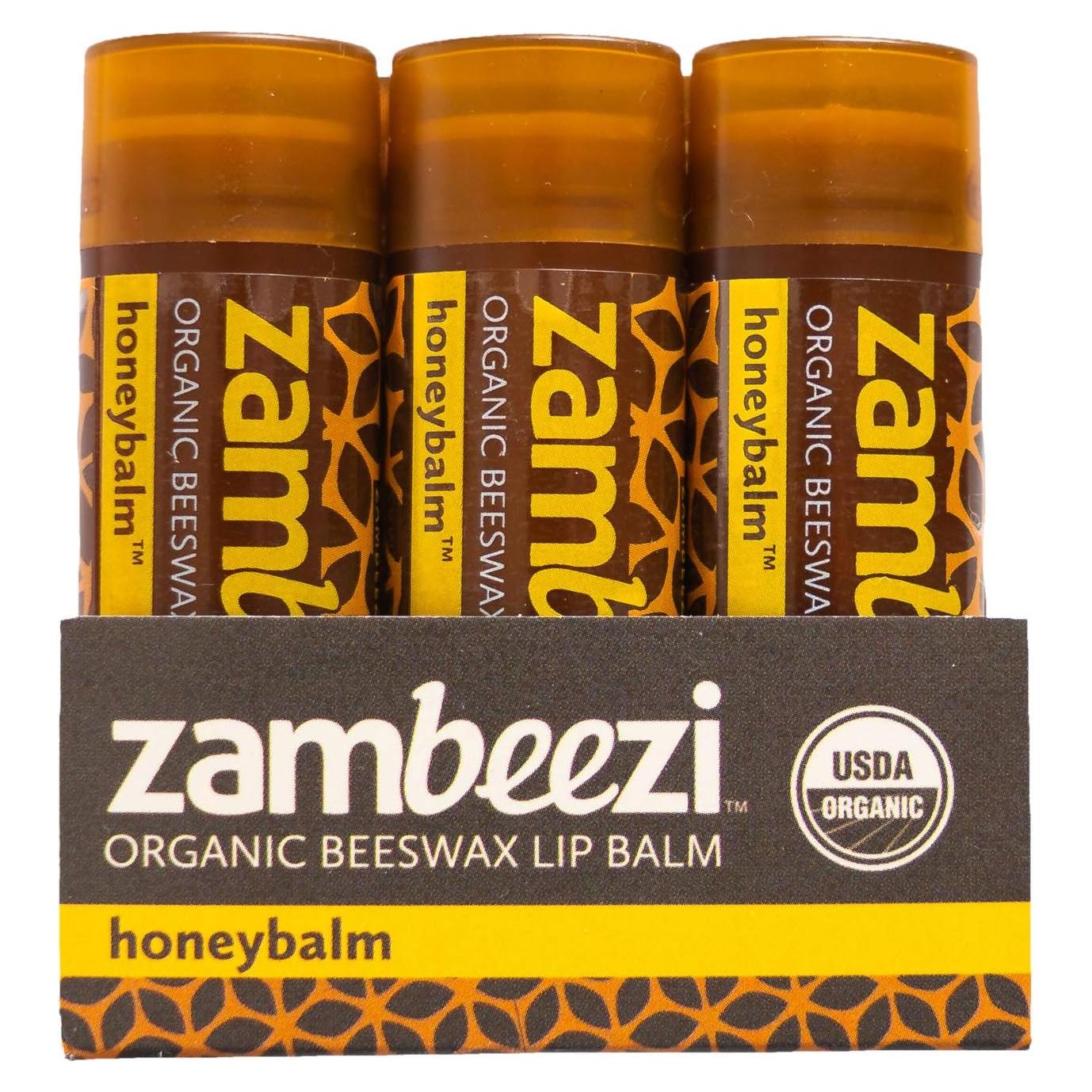Bálsamo Labial Orgánico Zambeezi Honeybalm - Paquete de 3